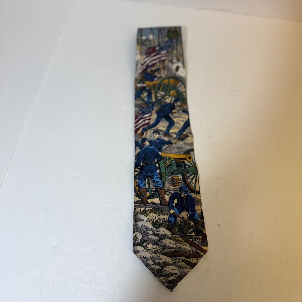 Tango by Max Raab Silk Tie Americana Series Battle of Gettysburg Civil War Union